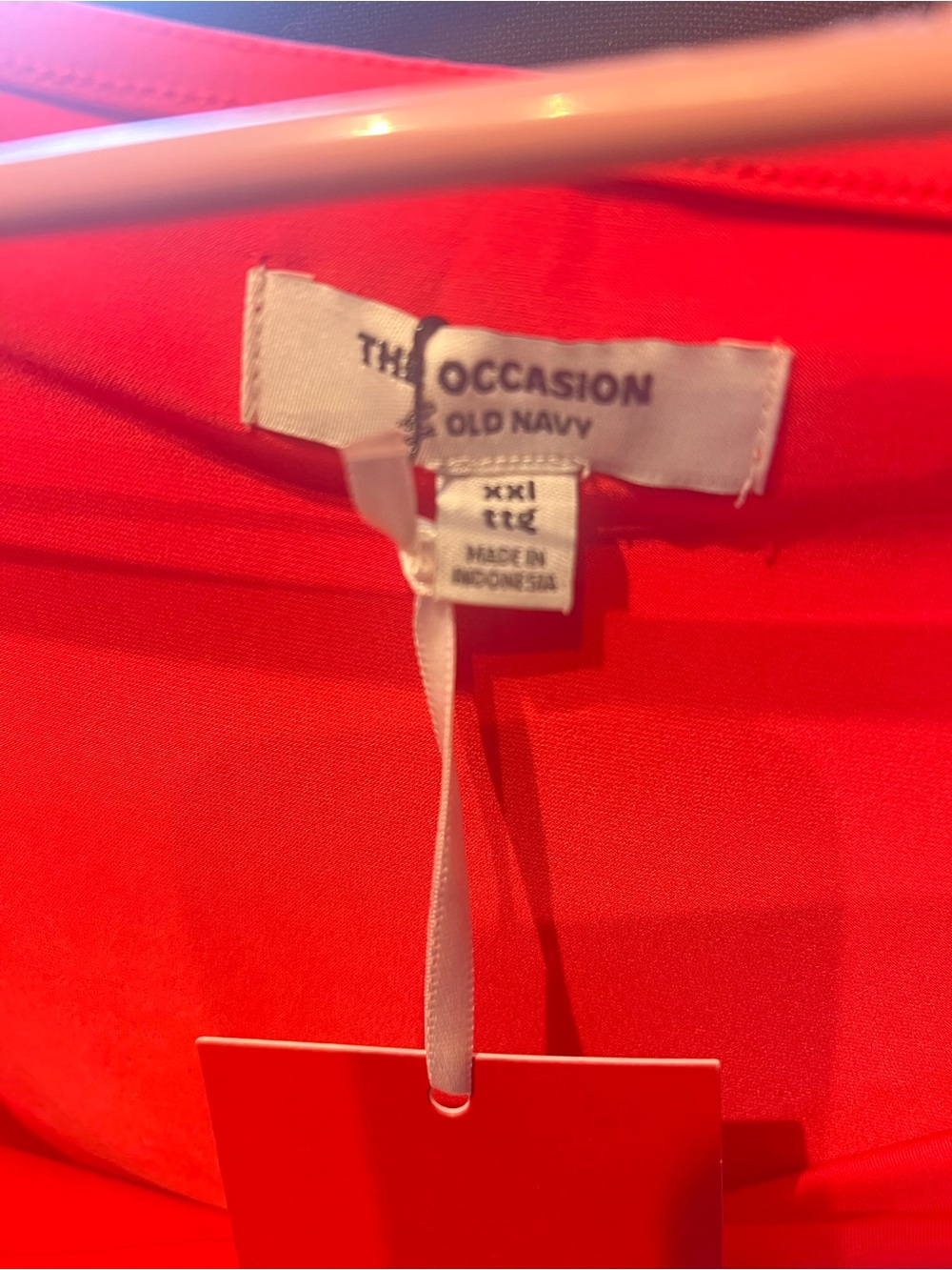 Old Navy Red one shoulder Midi Dress - Picture 6 of 9